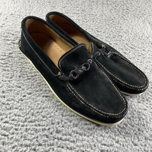 John Varvatos Star USA Slip On Suede Boat Deck Shoes Loafers Men's 10.5 Black